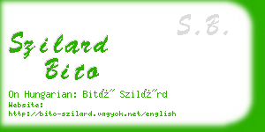 szilard bito business card